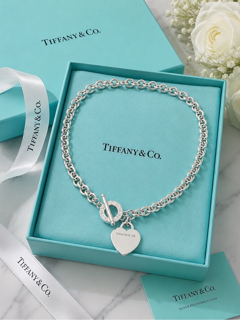 Authenticated Tiffany & Co. Return To Tiffany Silver Toggle Heart Tag Necklace - Picture 2 of 11